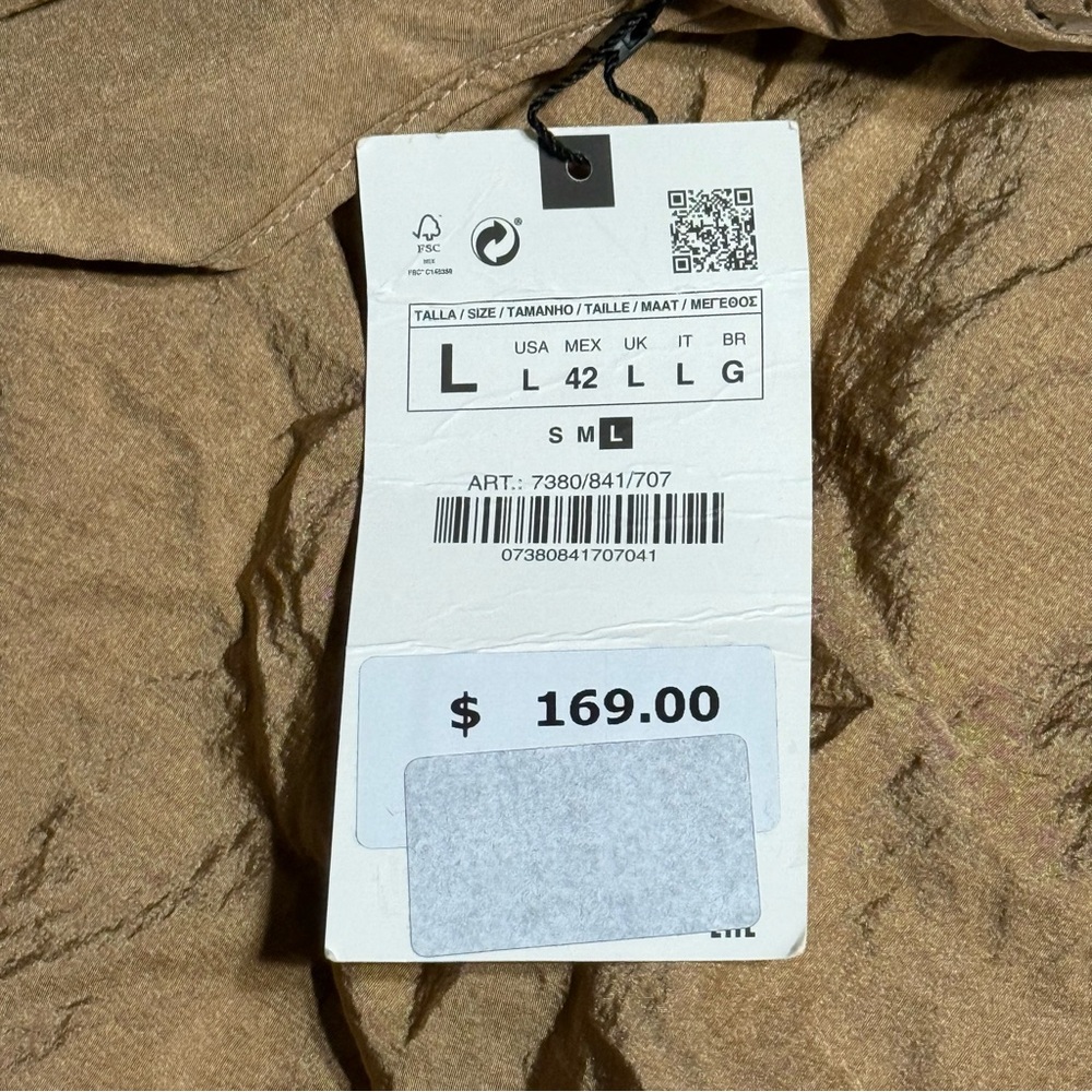 Zara camel khaki technical parka - Picture 8 of 8